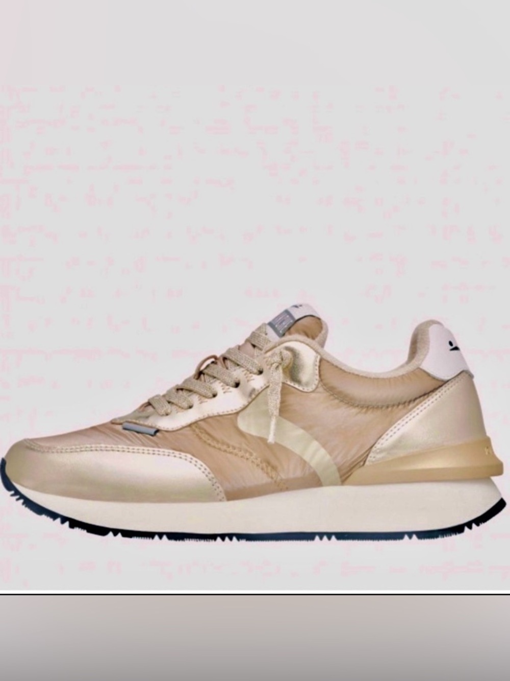 NWT VOILE BLANCHE QWARK EASY SFW Leather Technical Fabric Sneakers in Platinum